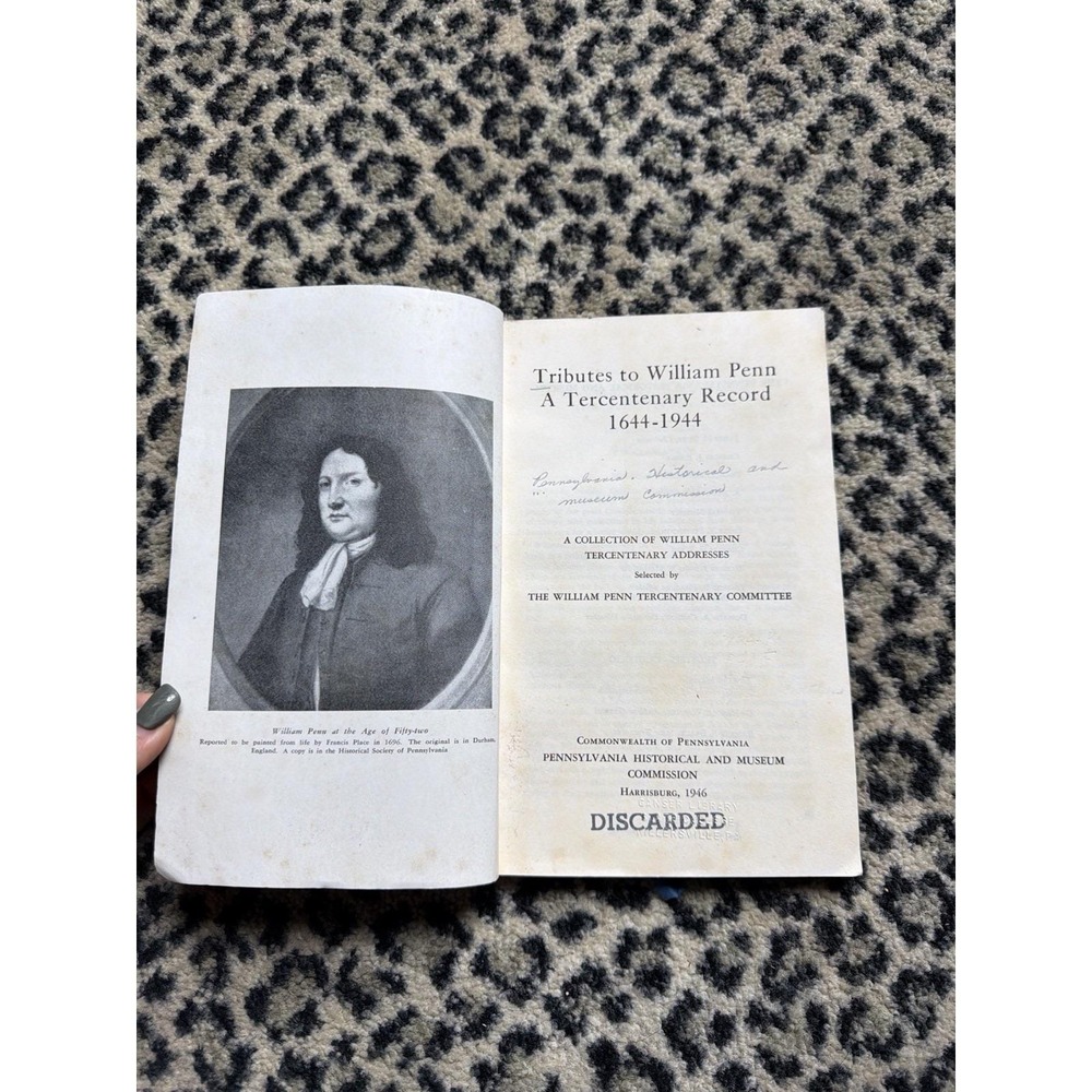1946 Tributes to William Penn Tercentenary Record 1644-1944 Pennsylvania Book - Picture 5 of 6